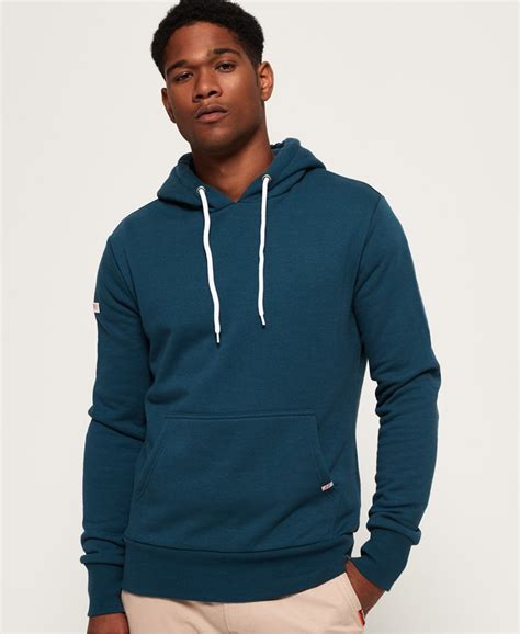 Mens La Hoodie In Petrol Blue Superdry Uk