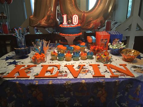 Dragon ball is a japanese media franchise created by akira toriyama. Pin by Kristina Foster on Kevin's 10th Dragon Ball Z Birthday Party | Table decorations, Decor ...
