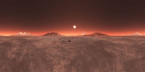 Mars Hdri Panoramic Map Stock Illustration Illustration Of Bright