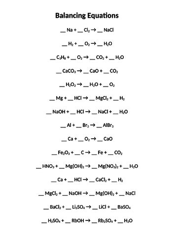 Chemical equations gizmo answer key student exploration balancing chemical equations gizmo answer key pdf author: Balancing Equations Worksheet | Teaching Resources
