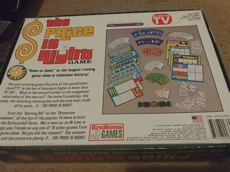 The Price Is Right Board Game Show Usa Endless Games Classic Retro 1998