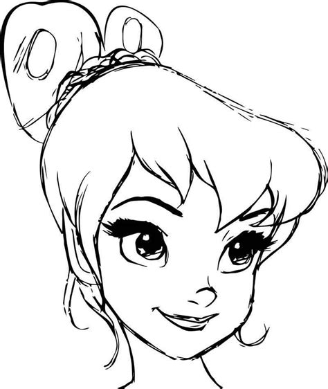 Girl Face Coloring Page
