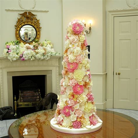 Catherine Tall Wedding Cake Covered In Delicate