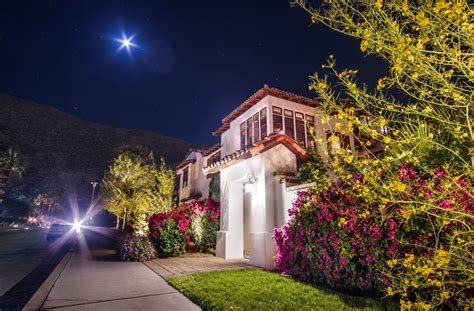4k Usa Houses California Anaheim Street Night Rays Of Light