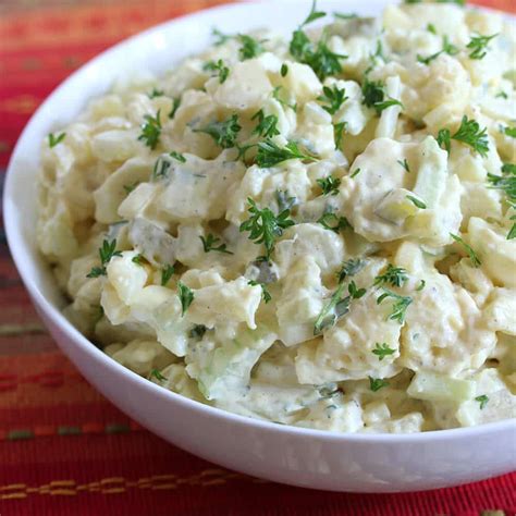 Remove eggs and place in a bowl filled with ice water; Classic Creamy Potato Salad - The Daring Gourmet