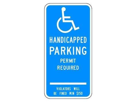 Lyle Hc Ct01s 12ha Ada Parking Sign 24 X 12in Whtbl Hdcp