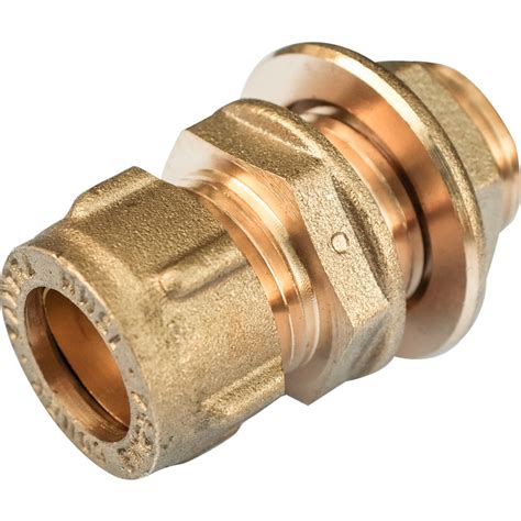 Conex Extended Male Straight Connector With Back Nut 22mm X 34