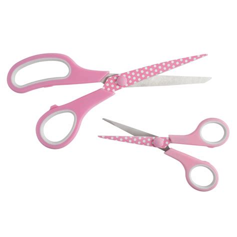 Set Of 2 X Sewing Scissors Dressmaking And Embroidery Pink Singer