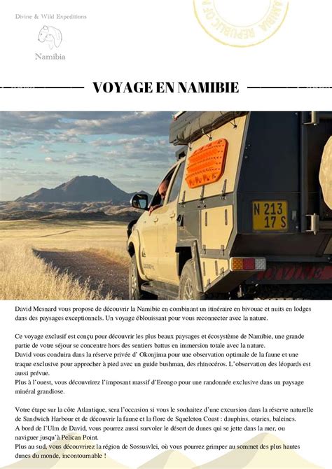 Calaméo Voyage En Namibie
