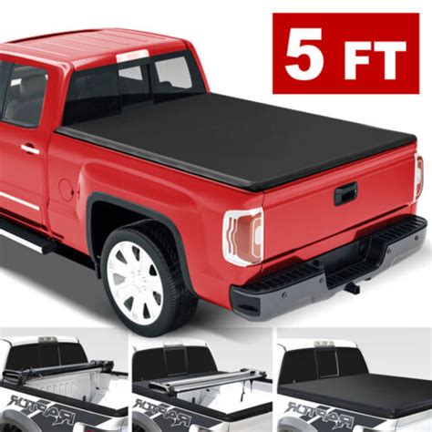 Fit Nissan Frontier Extra Short Bed Truck 5ft Tri Fold Soft Tonneau