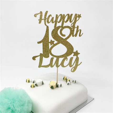 Happy 18th Birthday Cake Topper Aria Art