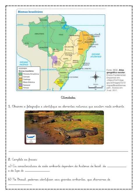 Atividades Sobre Biomas Brasileiros Ano Edulearn