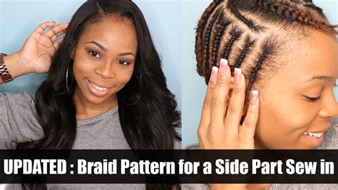 Updated Braiding Pattern For A Side Part With Leave Out Youtube