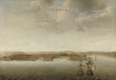 インドのマラバル海岸のcannanoreの眺め、1662年頃
