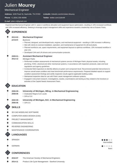 Bachelor of science in mechanical engineering how to employ the job description in your mechanical maintenance engineer cv. Great Engineering Cv Template Word Idea mechanical engineer resume word format download ...