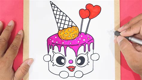 Draw A Cute Birthday Cake Easy And Kawaii Drawing
