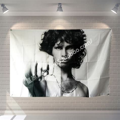 Jim Morrison Rock Band Poster Banner 4 Holes Hanging Flags 56x36