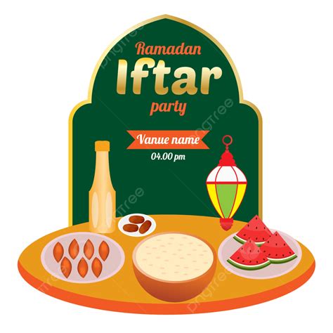 Ramadan Iftar Vector Png Images Iftar Food For Ramadan With Lantern