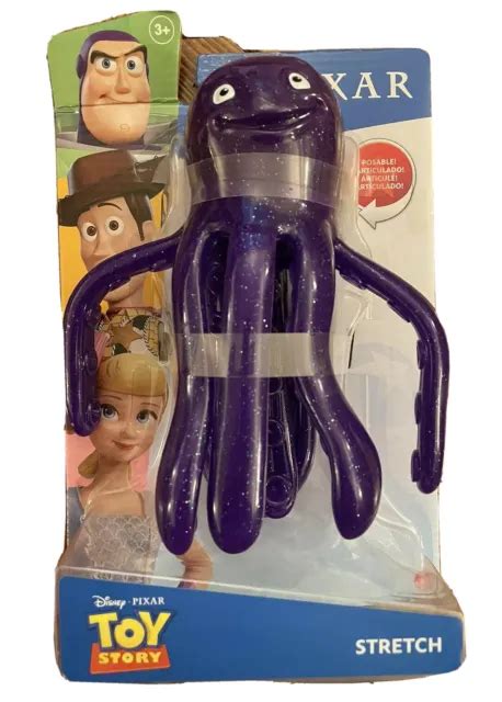 disney pixar toy story stretch purple glitter octopus 7 5 flexible figure rare 34 99 picclick