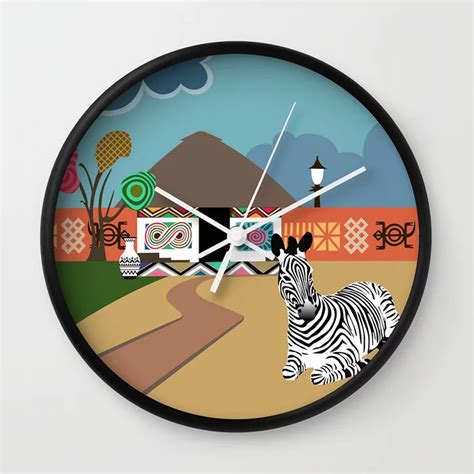 African Wall Clock Afrocentric Decor Black Culture