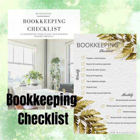 Bookkeeping Checklist Bookkeeping Accounting Accounting Etsy