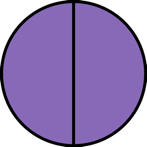 Violet Circle Fractions 22 Clipart Free Download Transparent Png
