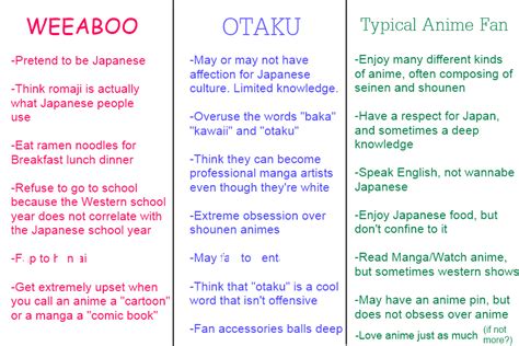 An Otaku Diary Differences Between An Otaku A Typical Anime Fan And A