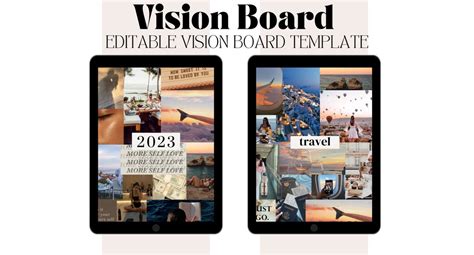 Digital Vision Board Template Canva 2023 Vision Board 2023 Etsy