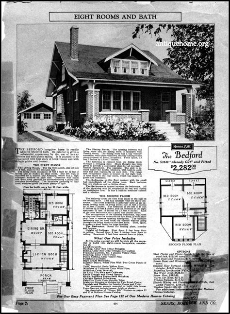 Sears Roebuck Kit House The Bedford Bungalow House Plans Vintage