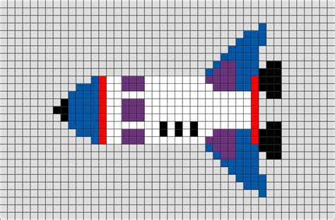 Space Rocket Pixel Art Cross Stitch Designs Pixel Art Cross Stitch
