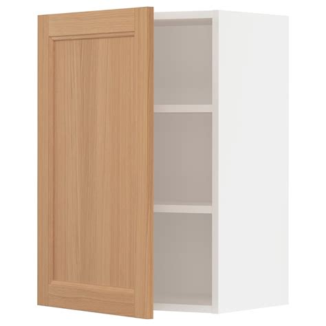 Sektion Wall Cabinet Whitevedhamn Oak 21x15x30 Ikea
