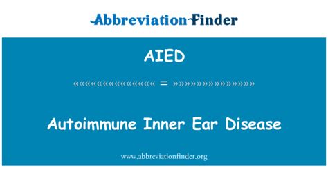 Aied Definición Enfermedad Autoinmune Del Oído Interno Autoimmune
