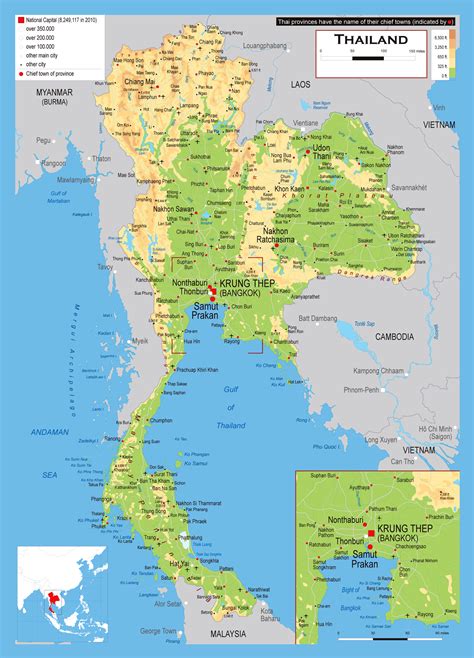 Road Map Of Thailand