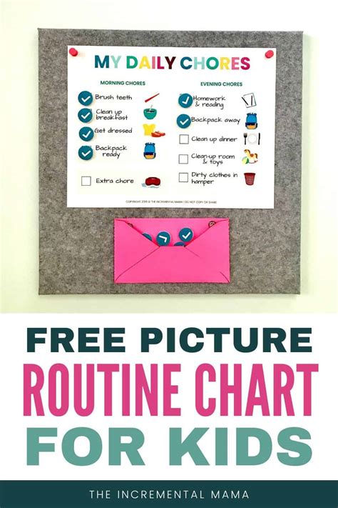 Free Printable Chore Chart For 5 6 Year Olds The Incremental Mama