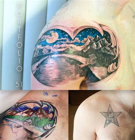 One of the most important aspects of a realism tattoo is the shading quality. Cover Up by Robbie Jelsma at Portfolio 51 in Balitmore, MD : tattoos