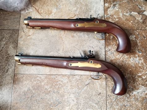 Sold Pair Of Pedersoli Kentucky Pistols The Muzzleloading Forum