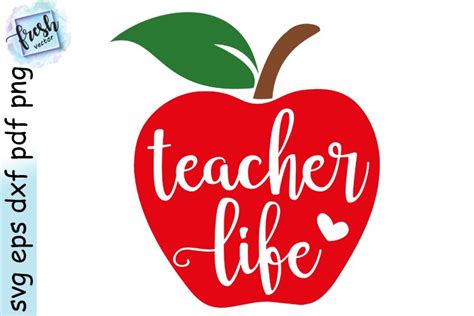 Teacher Life Svg cut file Teacher svg Shirt Apple Svg (533443) | SVGs