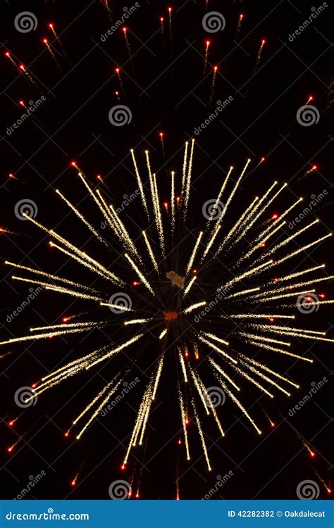 Abstract Fireworks Tiny Red Lights And Glitter Ba Stock Photo Image