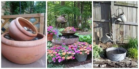 Wood, wire, trashcans, milk crates, cinder blocks, barrels… here are a few creative ideas … 15 DIY Outdoor Fountain Ideas - How To Make a Garden Fountain for Your Backyard