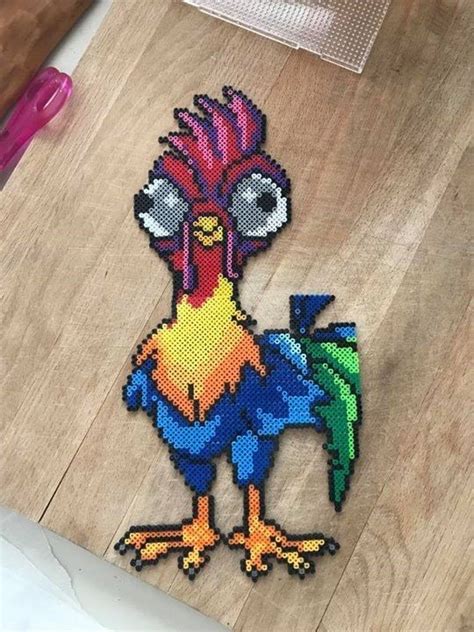 Hei Hei From Disneys Moana Done In Perler Beads Easy Perler Bead