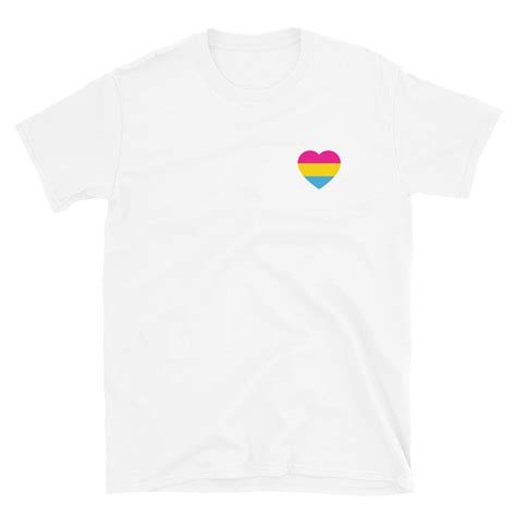 Pansexual Pride T Shirt Pansexual Heart Shirt Cute Pan Pride Etsy