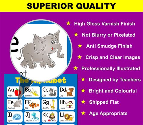 Buy Preschool Educational Glossy Posters For Kids Toddler Nursery