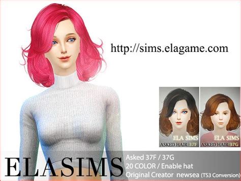 May Sims Asked Hairstyle 37f 37g Converted By Ela Sims 4 Hairs