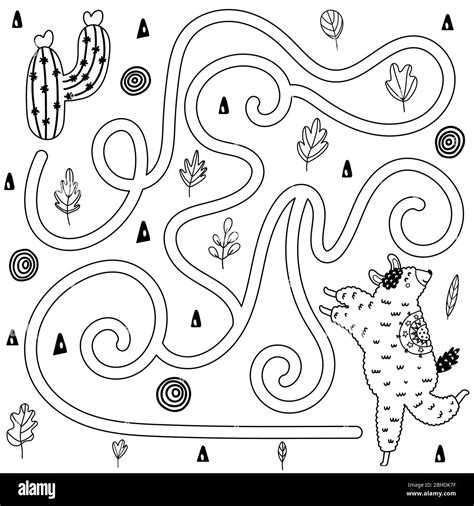 Maze Game Black And White Stock Photos And Images Alamy