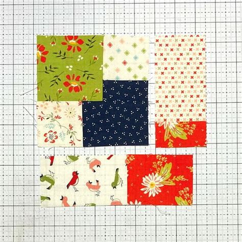 Stacked Squares Quilt Block Pattern