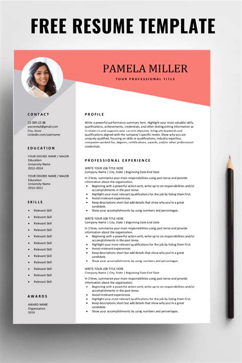 Your modern professional cv ready in 10 minutes.cv english. Modern Resume Template - Download for Free in 2020 ...