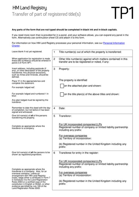 Fill Free Fillable Hm Land Registry Pdf Forms