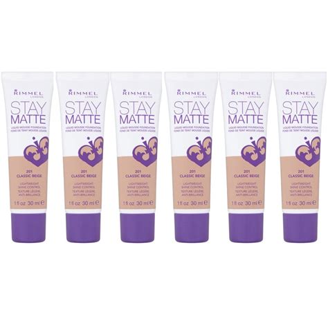 Pack Of 6 Rimmel London Stay Matte Liquid Mousse Foundation Classic