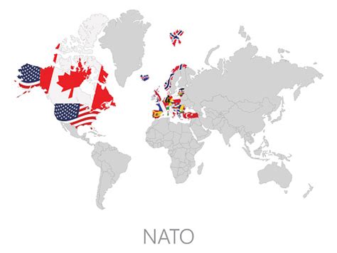 The north atlantic treaty organization (nato) is holding its 31st summit in brussels. Nato On World Map Stock Illustration - Download Image Now ...