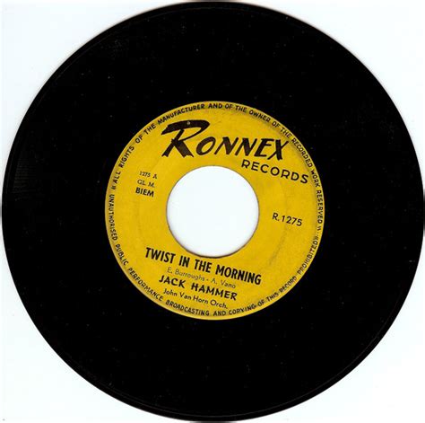 Jack Hammer Twist In The Morning Come Twist Around The Clock 1962 Vinyl Discogs
